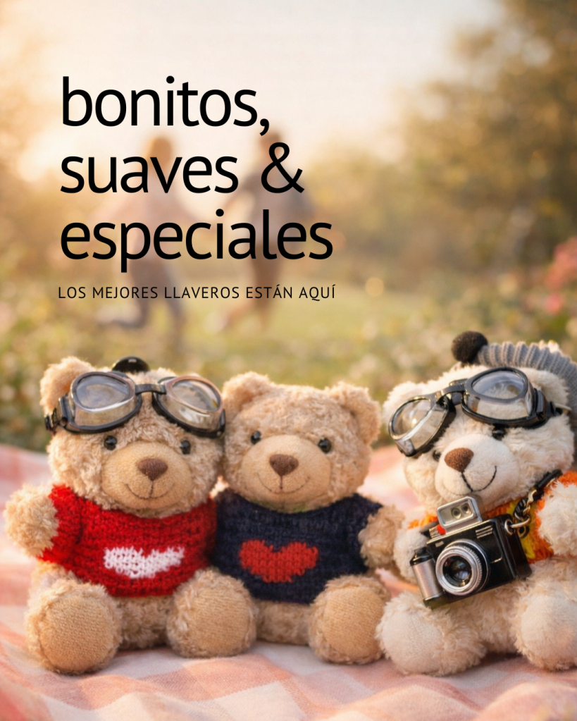 Llaveros de ositos, ositos con camara, camara que lanza flash, llavero de oso fotógrafo, llaveros de osos con sueter